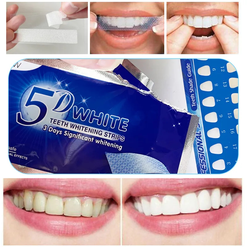 Teeth Whitening Before And After - 1-12 قطعة شرائط تبييض الأسنان 5D،