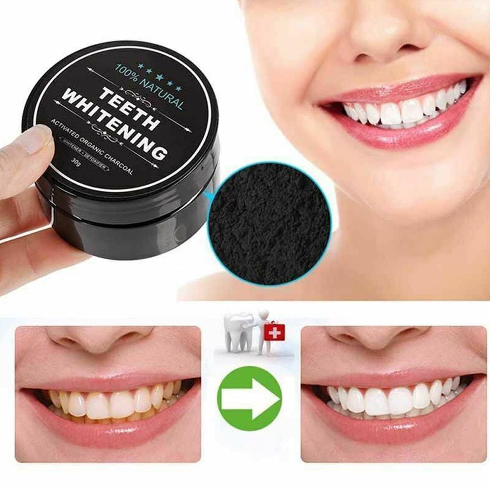 Teeth Whitening Charcoal Powder - مسحوق الفحم العضوي المنشط تلميع الأسنان