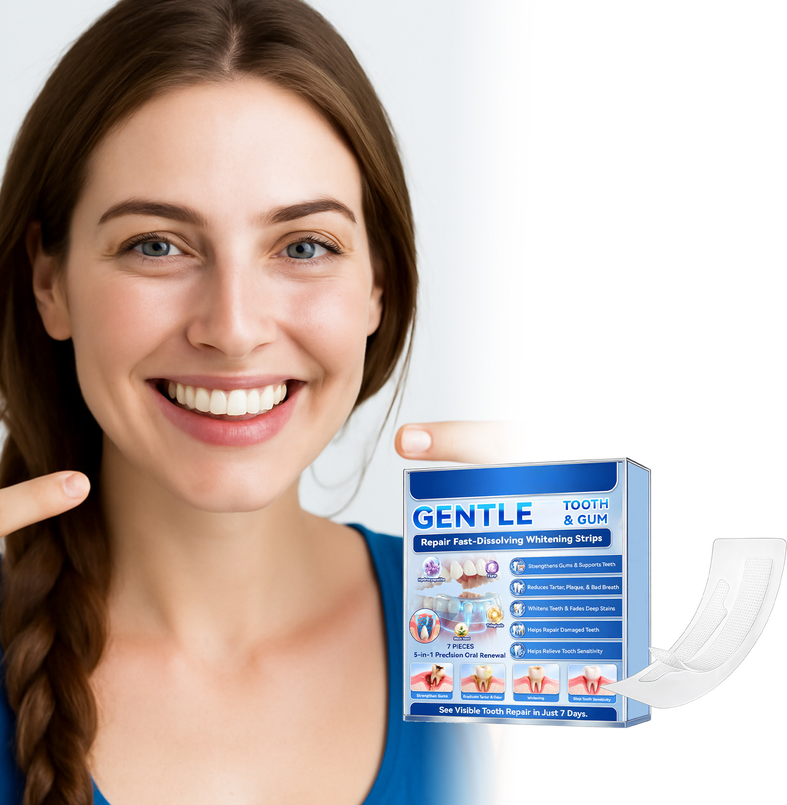 شرائط تبييض الأسنان بنتائج سري - مراجعة Teeth Whitening Results وسعره