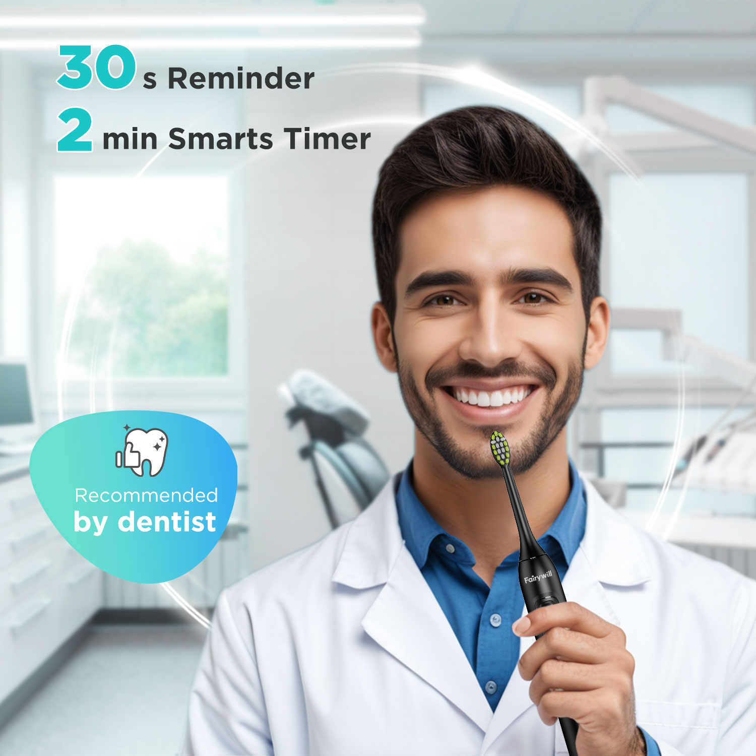 Fairywill فرشاة أسنان كهربائية - مراجعة Teeth Whitening Brush وسعره