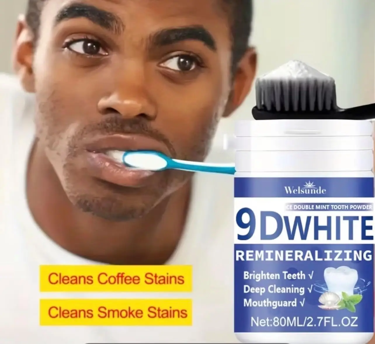 مسحوق أسنان 9D أبيض لإعادة ترس - مراجعة Teeth Whitening Near Me وسعره