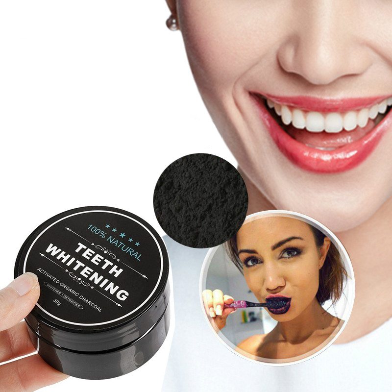 30 جرام مسحوق تبييض الأسنان مع - مراجعة Teeth Whitening Charcoal Powder وسعره