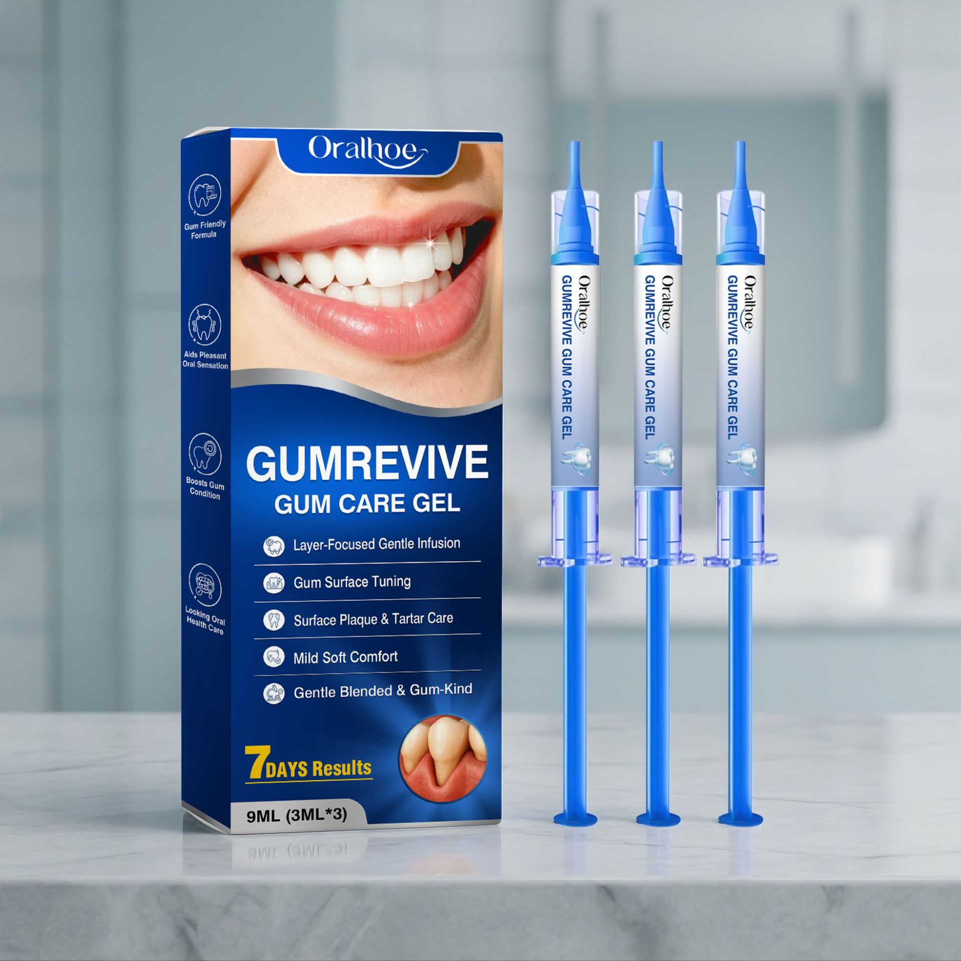 جل العناية بالفم، طقم 3 قطع من - مراجعة Teeth Whitening Before And After وسعره