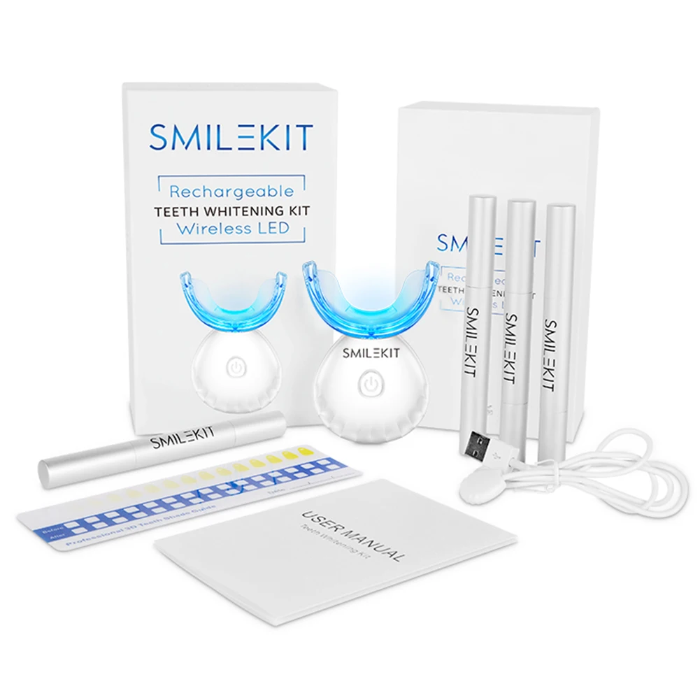طقم تبييض الأسنان صغير 16 LED  - مراجعة Teeth Whitening Before And After وسعره