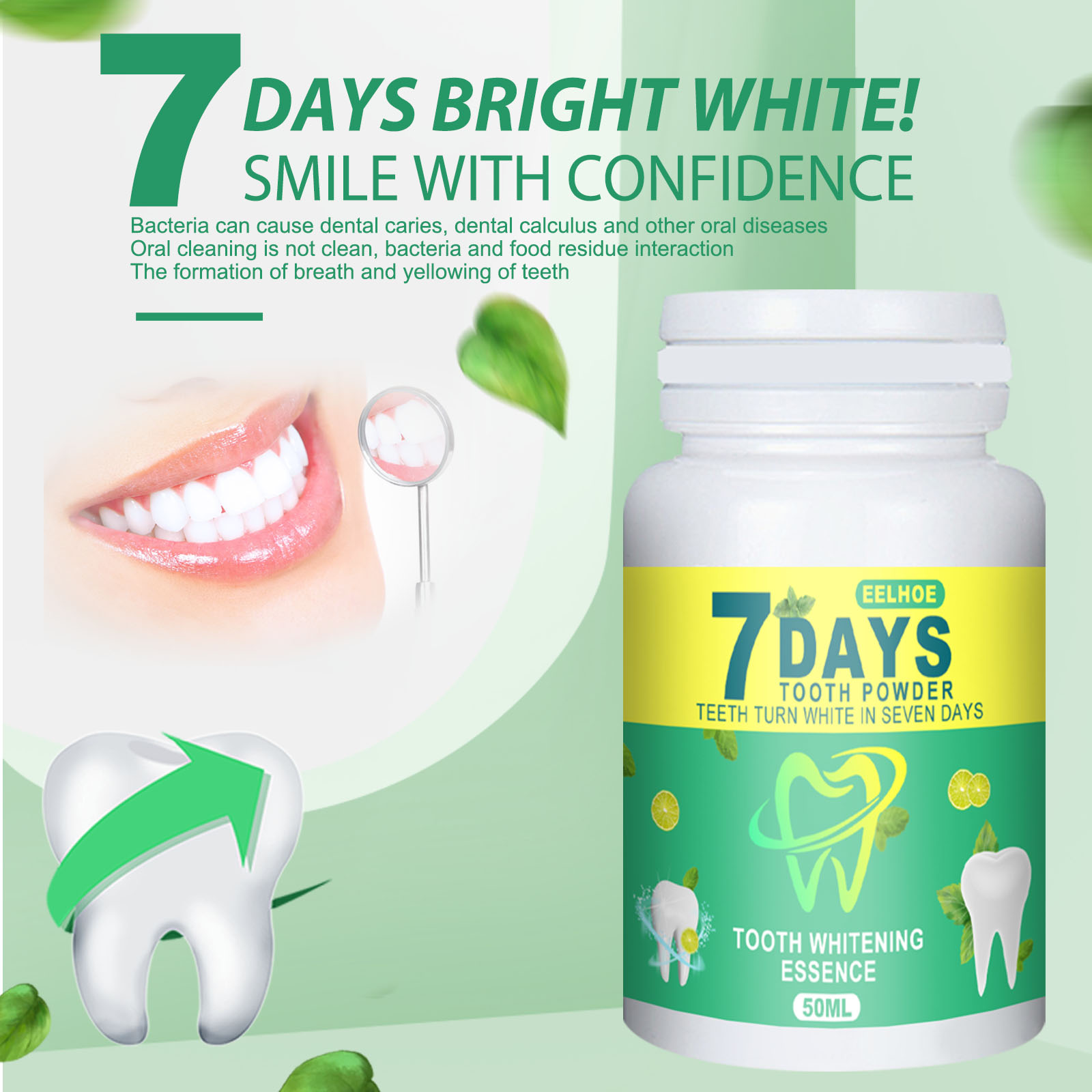 5 أيام تبييض مسحوق الأسنان إزا - مراجعة Teeth Whitening Results وسعره
