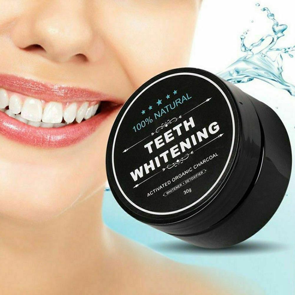 مسحوق الفحم العضوي المنشط تلمي - مراجعة Teeth Whitening Charcoal Powder وسعره