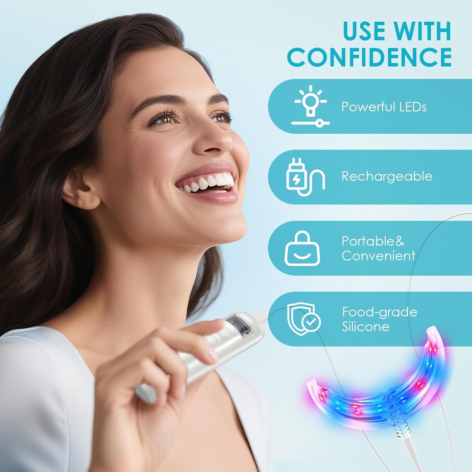 مصباح مسرع تبييض الأسنان بالضو - مراجعة Teeth Whitening For Trays وسعره