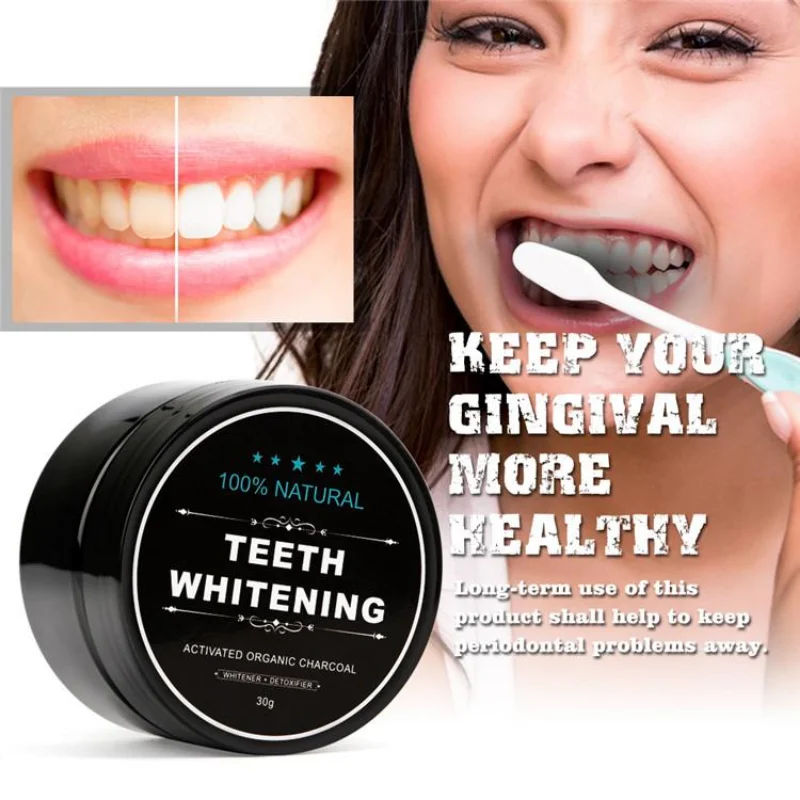 مسحوق الأسنان من الدرجة الغذائ - مراجعة Teeth Whitening Charcoal Powder وسعره